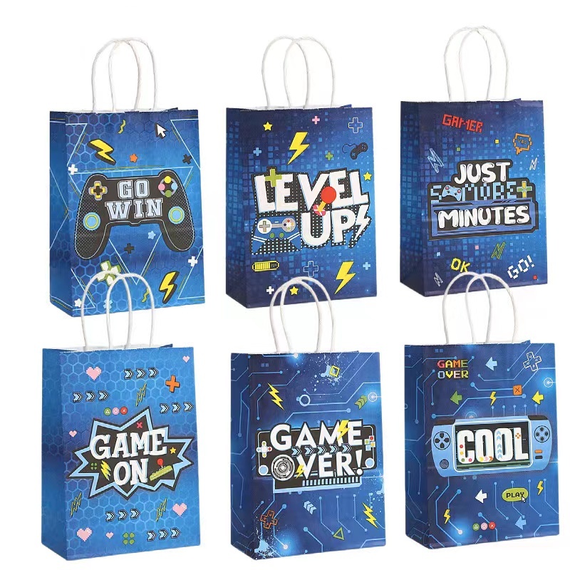 Party Games Easter - 6/24Pcs Video Game on Theme Paper
