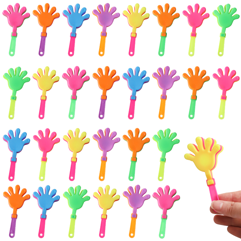 Party Games Competition - 12/24Pcs Colorful Mini Hand Clapper Sports