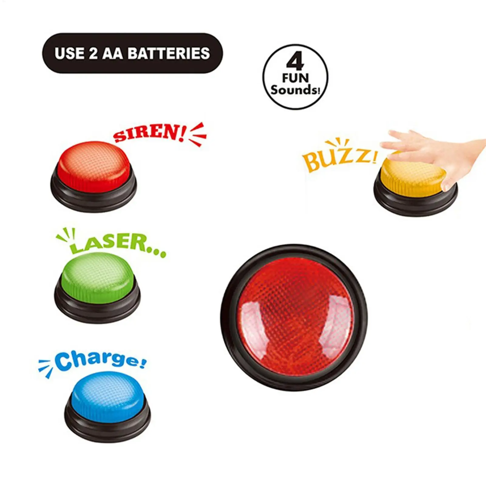Party Games Easter - Game Buzzer 4-Piece Quick Answer Button