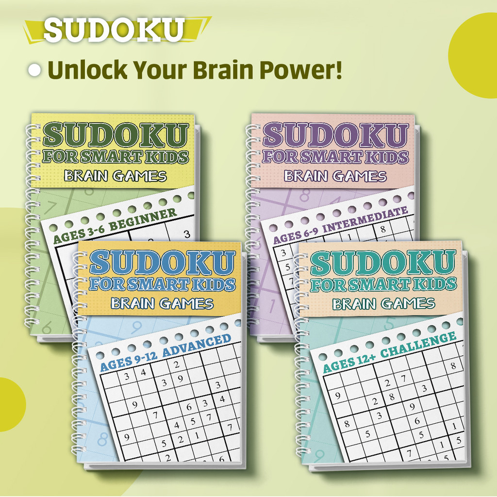 Party Games New Year - Kids Sudoku Puzzle Book Set, Brain