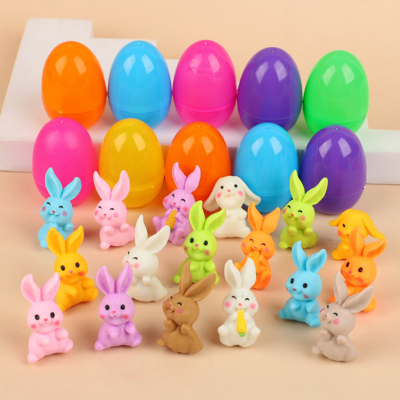 24Pcs Easter Egg With Rabbit F - Party Games Easter ulasan dan harga