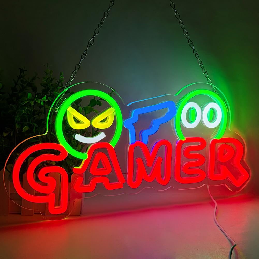 Gamer Neon Sign LED Wall Light - Party Games Easter ulasan dan harga