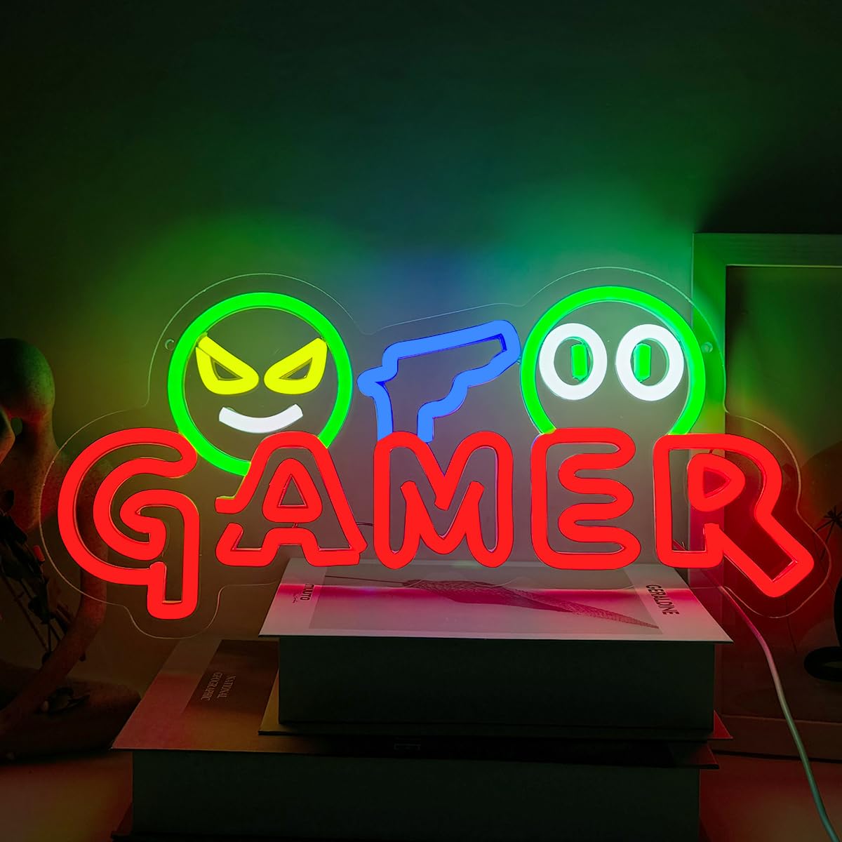 Gamer Neon Sign LED Wall Light - Party Games Easter ulasan dan harga
