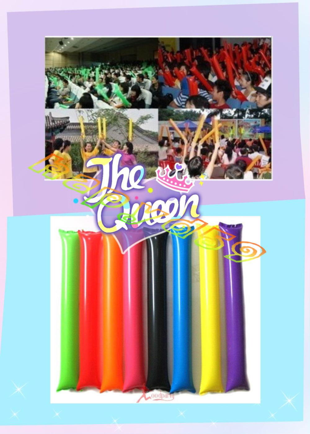100pcs 60cm clapper ballon bea - Party Games Easter ulasan dan harga