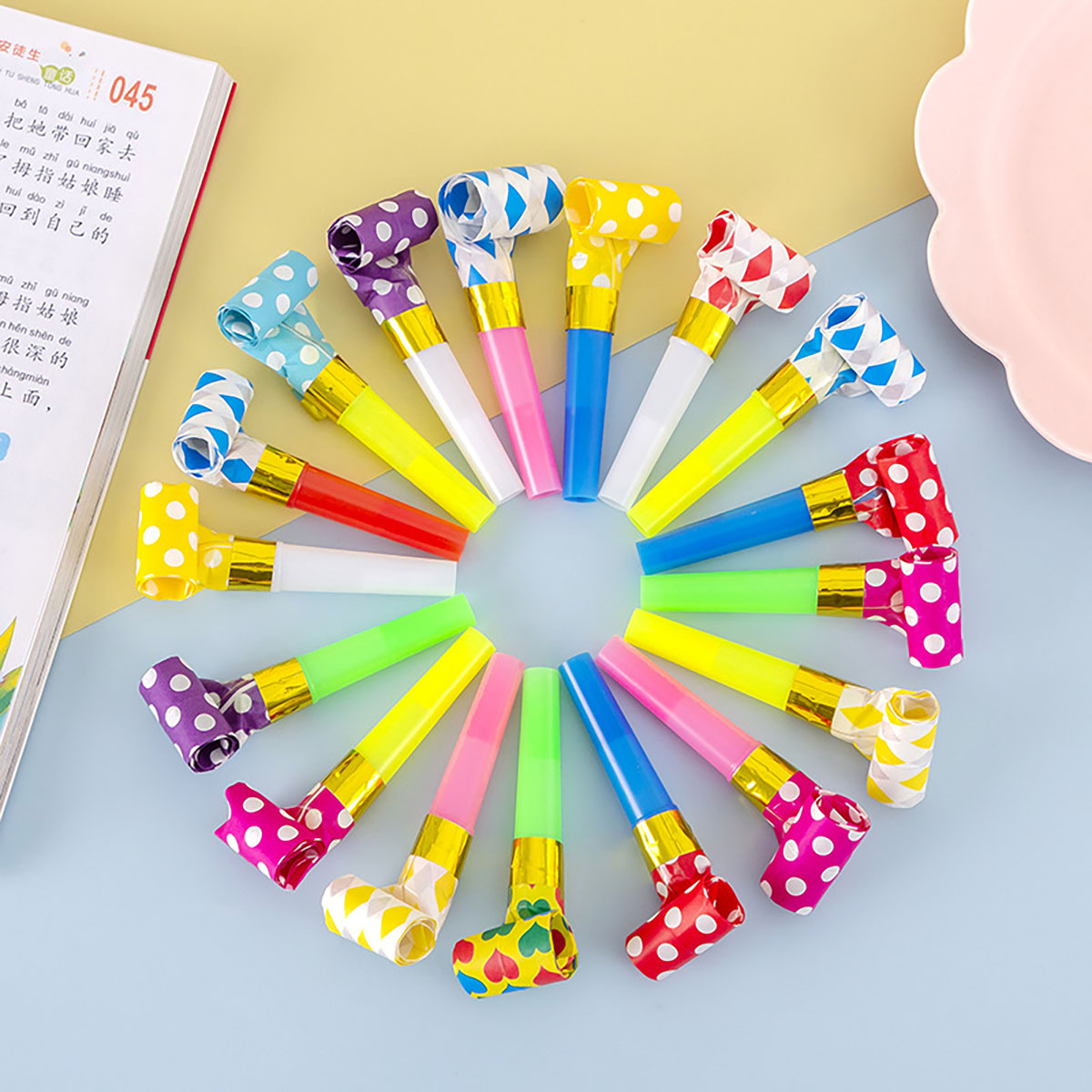 30PCS Colorful Whistles Toy Fu - Party Games Easter ulasan dan harga