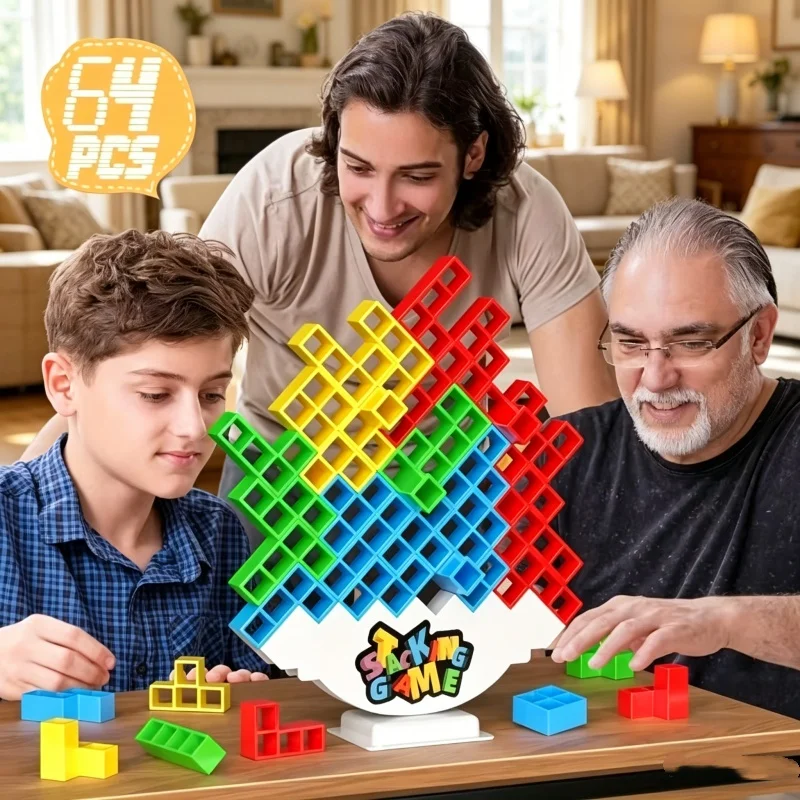 Colorful Stacking Blocks Balan - Party Games Competition ulasan dan harga