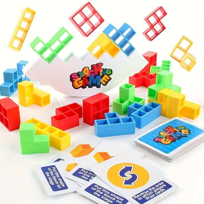 Colorful Stacking Blocks Balan - Party Games Competition ulasan dan harga