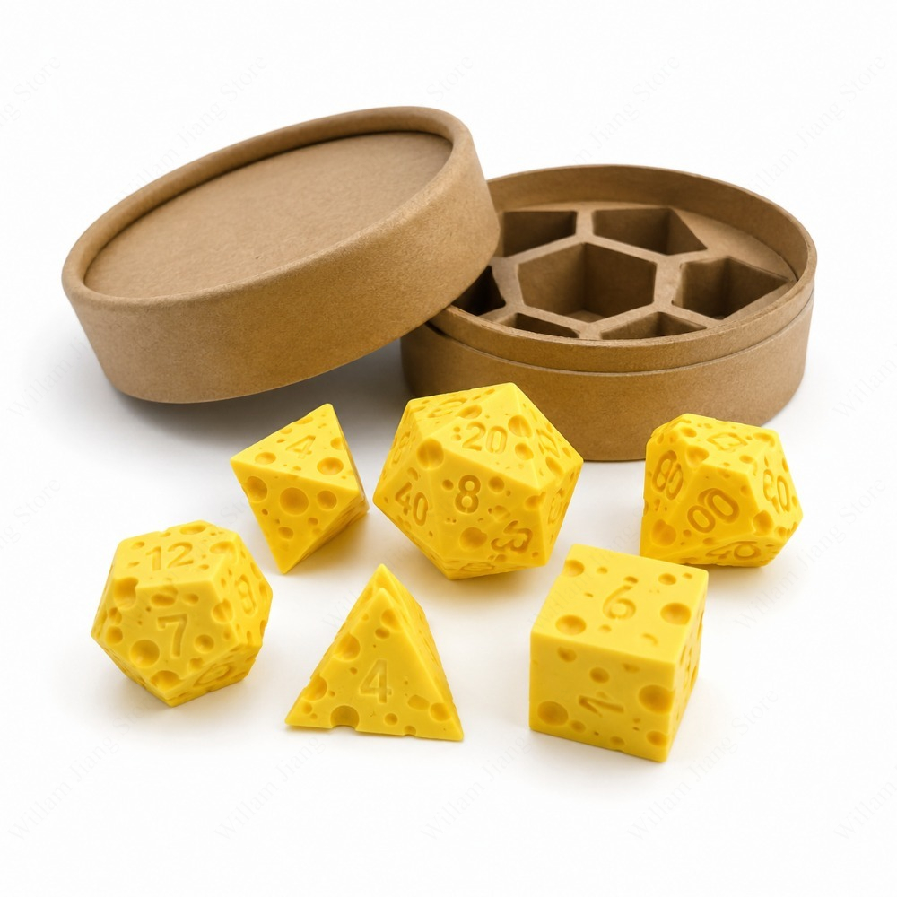 3D Printed Cheese Dice Set wit - Party Games At Wedding ulasan dan harga