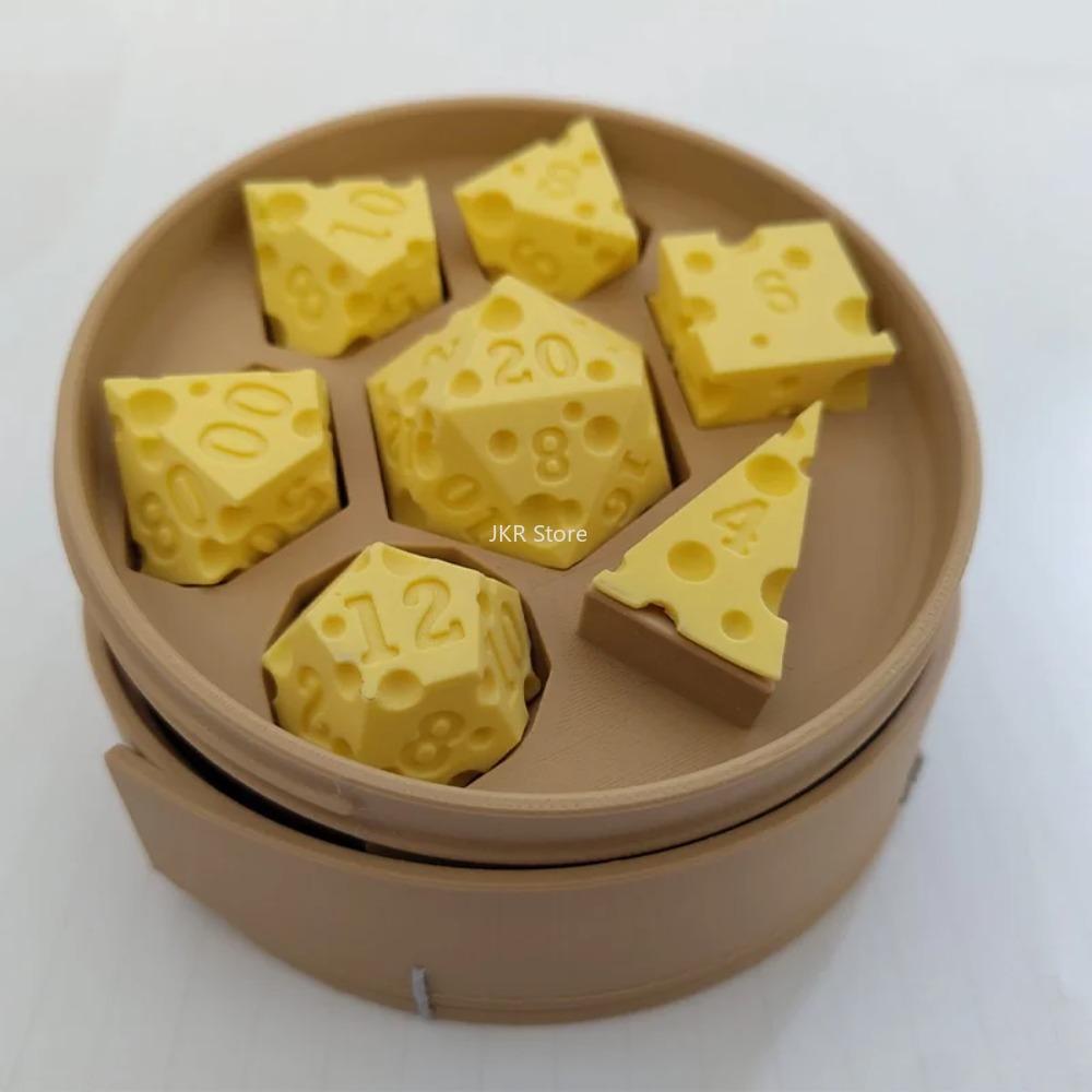 3D Printed Cheese Dice Set wit - Party Games At Wedding ulasan dan harga